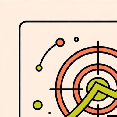 Editorial illustration of performance marketing charts and a rising arrow