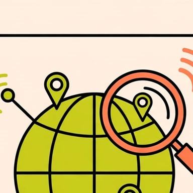 Editorial illustration of paid and organic marketing paths joining a shared network