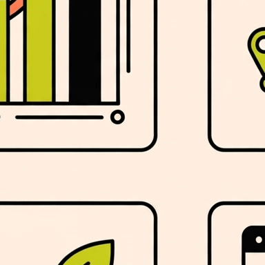 Editorial illustration of a React website interface